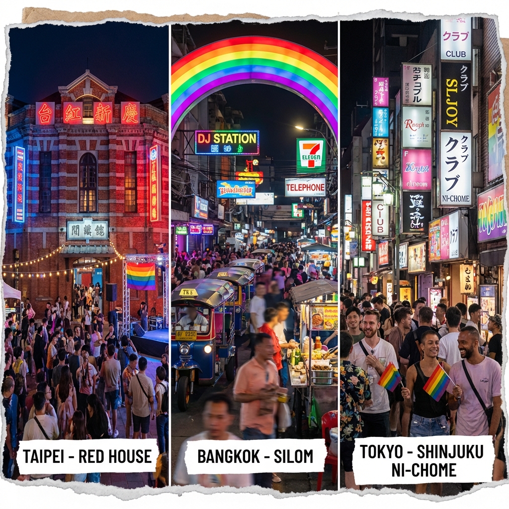 台北 vs 曼谷 vs 東京：亞洲同志友善城市夜生活完整比較